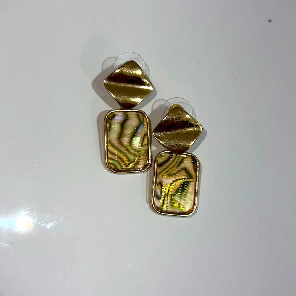 Anne Klein Gold-Tone stone drop dainty jewelry woman earrings color contrast